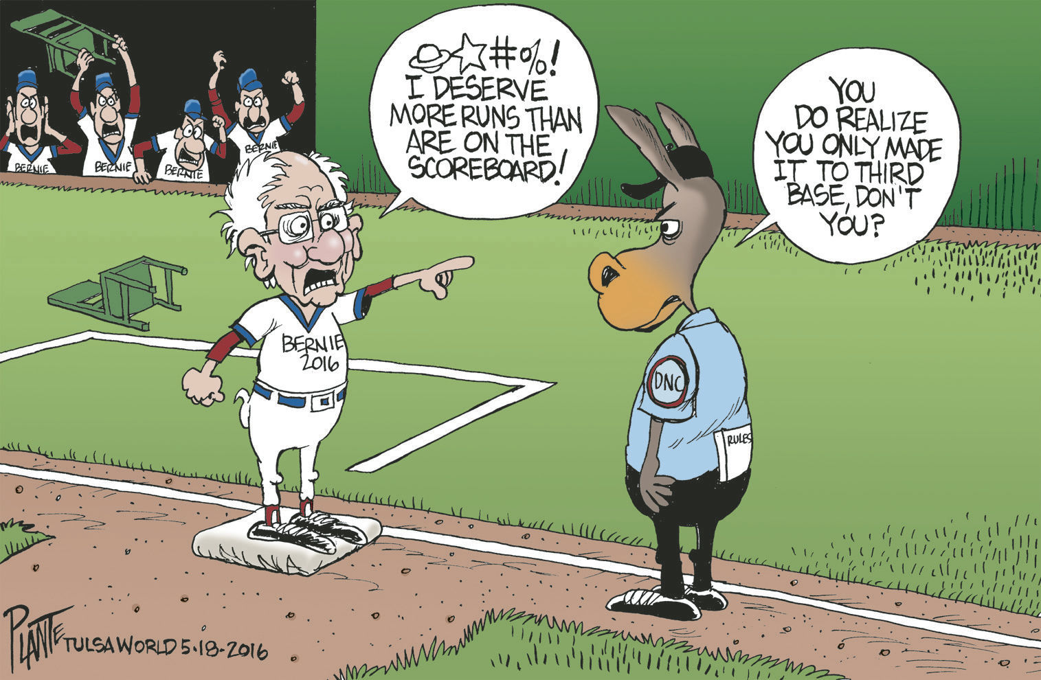 Bruce Plante Cartoon: Bernie's rules